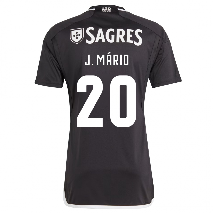 Børn João Mário #20 Sort Udebane Spillertrøjer 2023/24 Trøje T-Shirt