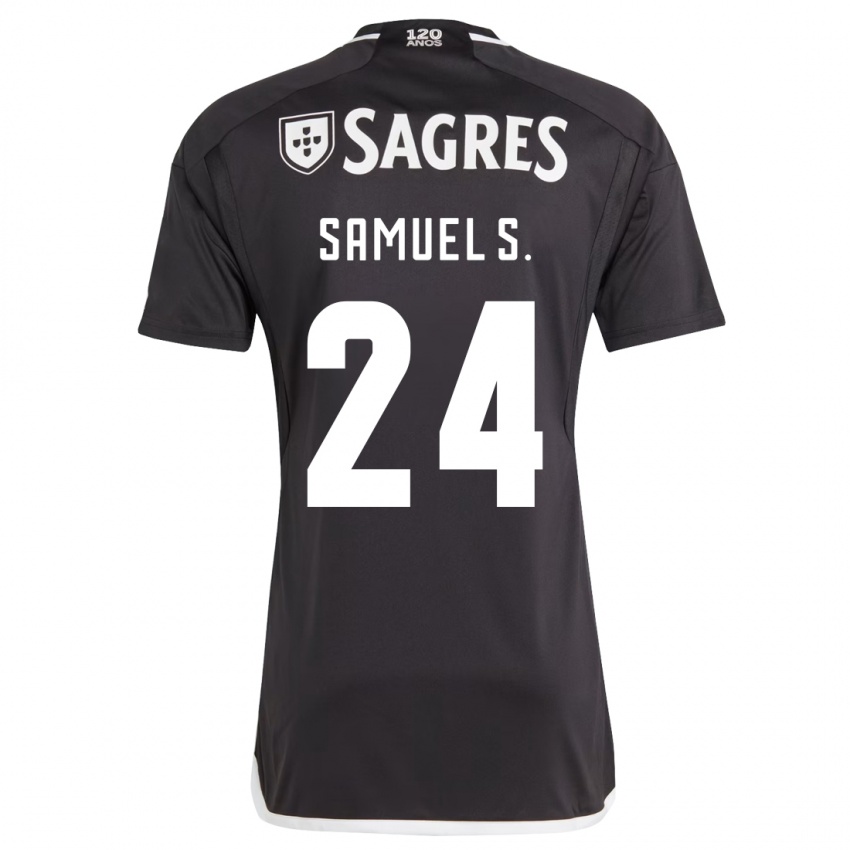 Børn Samuel Soares #24 Sort Udebane Spillertrøjer 2023/24 Trøje T-Shirt