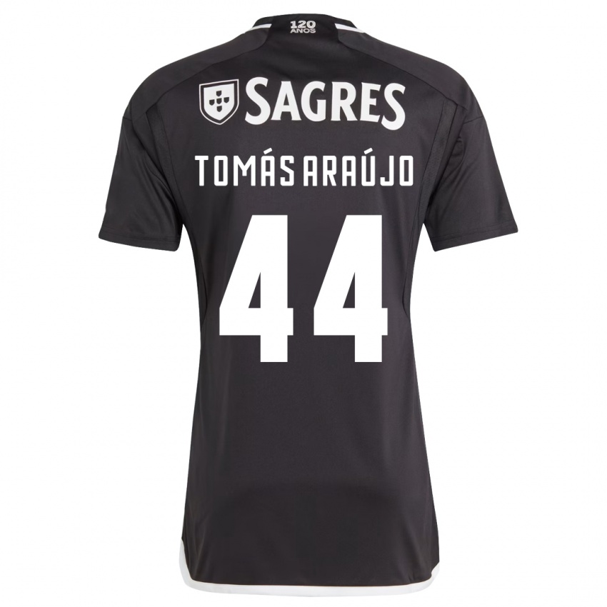Børn Tomás Araújo #44 Sort Udebane Spillertrøjer 2023/24 Trøje T-Shirt
