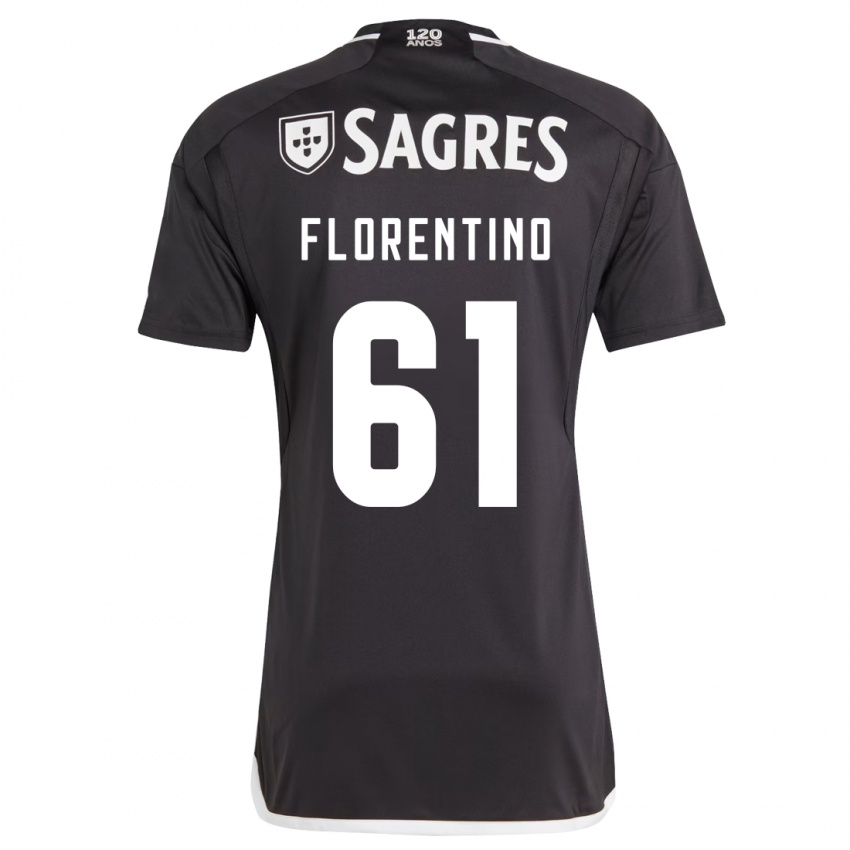 Børn Florentino #61 Sort Udebane Spillertrøjer 2023/24 Trøje T-Shirt