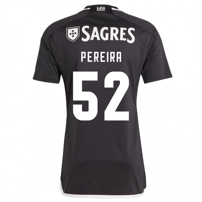 Børn Henrique Pereira #52 Sort Udebane Spillertrøjer 2023/24 Trøje T-Shirt