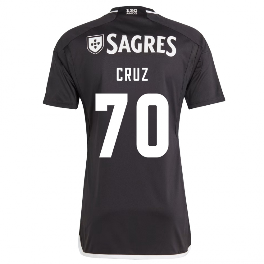 Børn Filipe Cruz #70 Sort Udebane Spillertrøjer 2023/24 Trøje T-Shirt