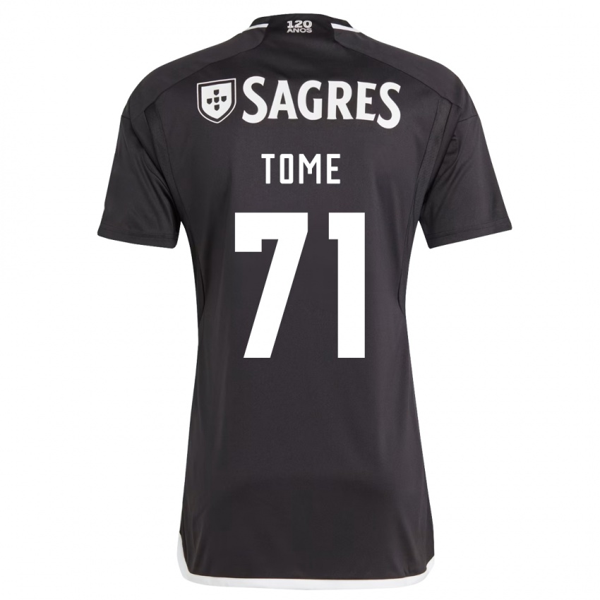Børn João Tomé #71 Sort Udebane Spillertrøjer 2023/24 Trøje T-Shirt