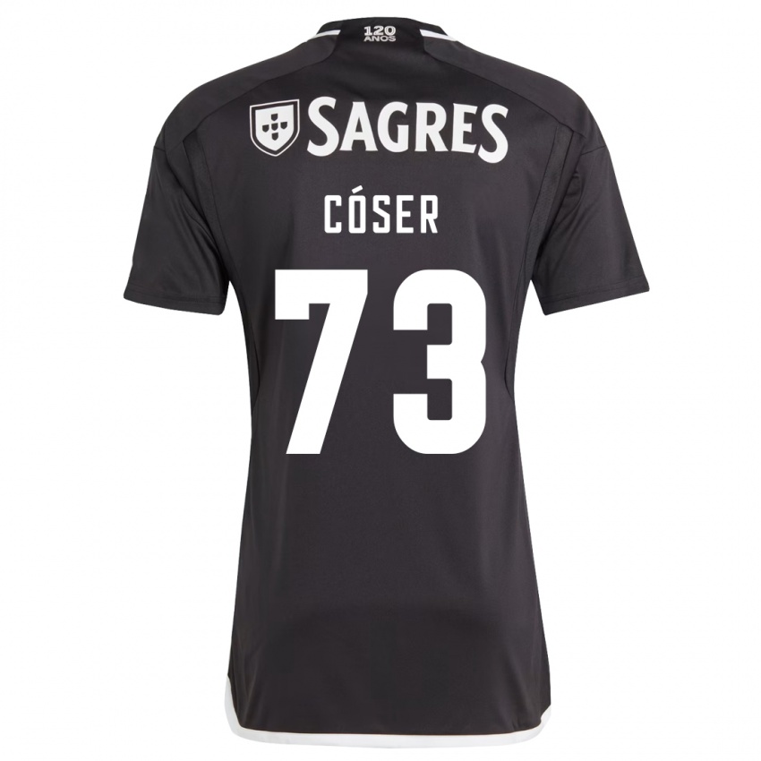 Børn Tiago Cóser #73 Sort Udebane Spillertrøjer 2023/24 Trøje T-Shirt