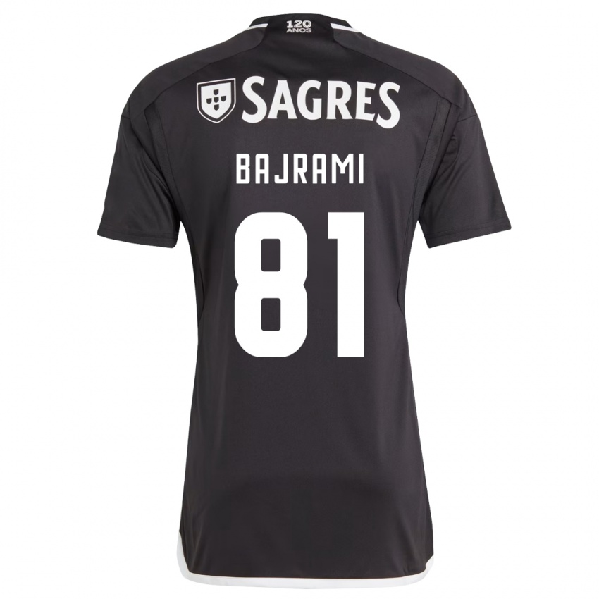 Børn Adrian Bajrami #81 Sort Udebane Spillertrøjer 2023/24 Trøje T-Shirt