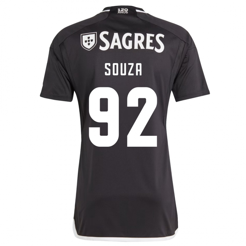 Børn Pedro Souza #92 Sort Udebane Spillertrøjer 2023/24 Trøje T-Shirt