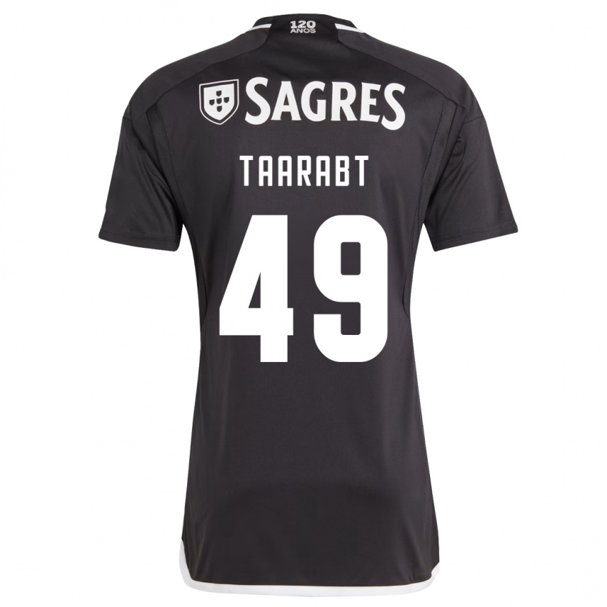 Børn Adel Taarabt #49 Sort Udebane Spillertrøjer 2023/24 Trøje T-Shirt