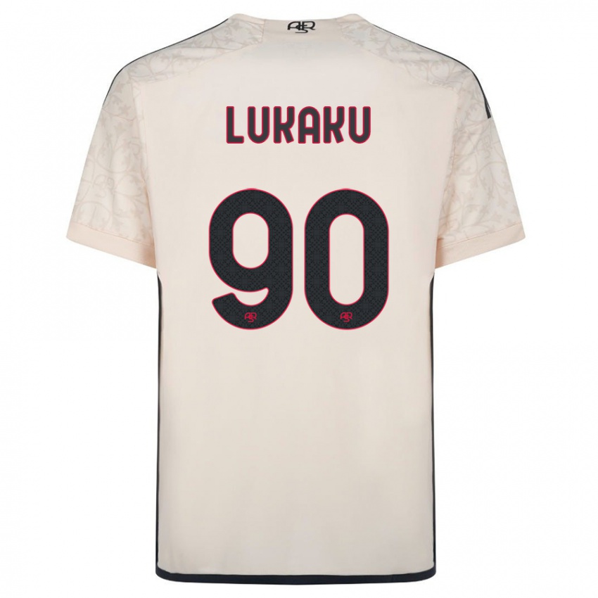 Børn Romelu Lukaku #90 Råhvid Udebane Spillertrøjer 2023/24 Trøje T-Shirt