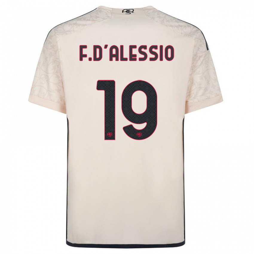 Børn Francesco D'alessio #19 Råhvid Udebane Spillertrøjer 2023/24 Trøje T-Shirt