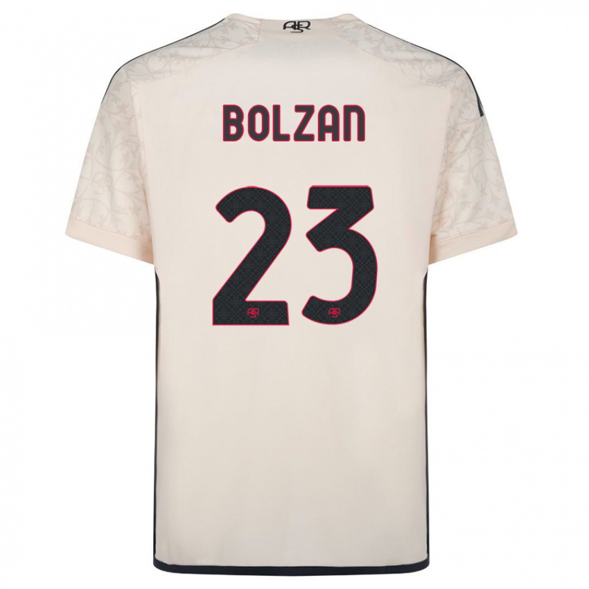 Børn Alessandro Bolzan #23 Råhvid Udebane Spillertrøjer 2023/24 Trøje T-Shirt