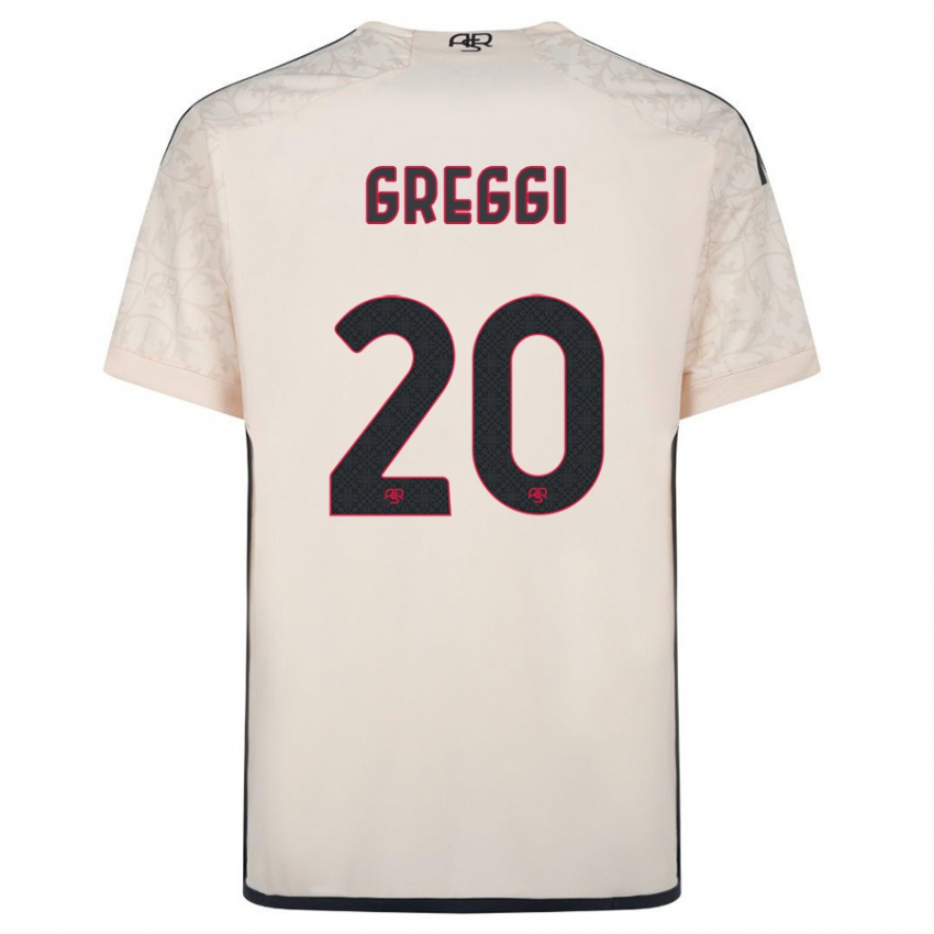 Børn Giada Greggi #20 Råhvid Udebane Spillertrøjer 2023/24 Trøje T-Shirt