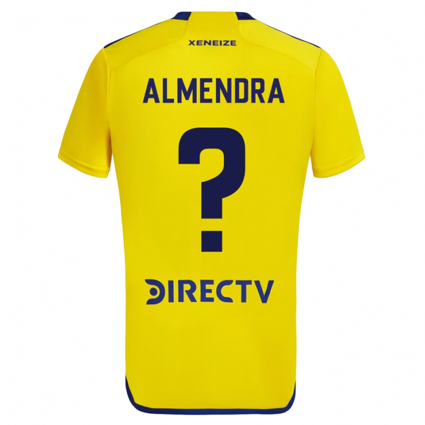Børn Agustin Almendra #0 Gul Udebane Spillertrøjer 2023/24 Trøje T-Shirt