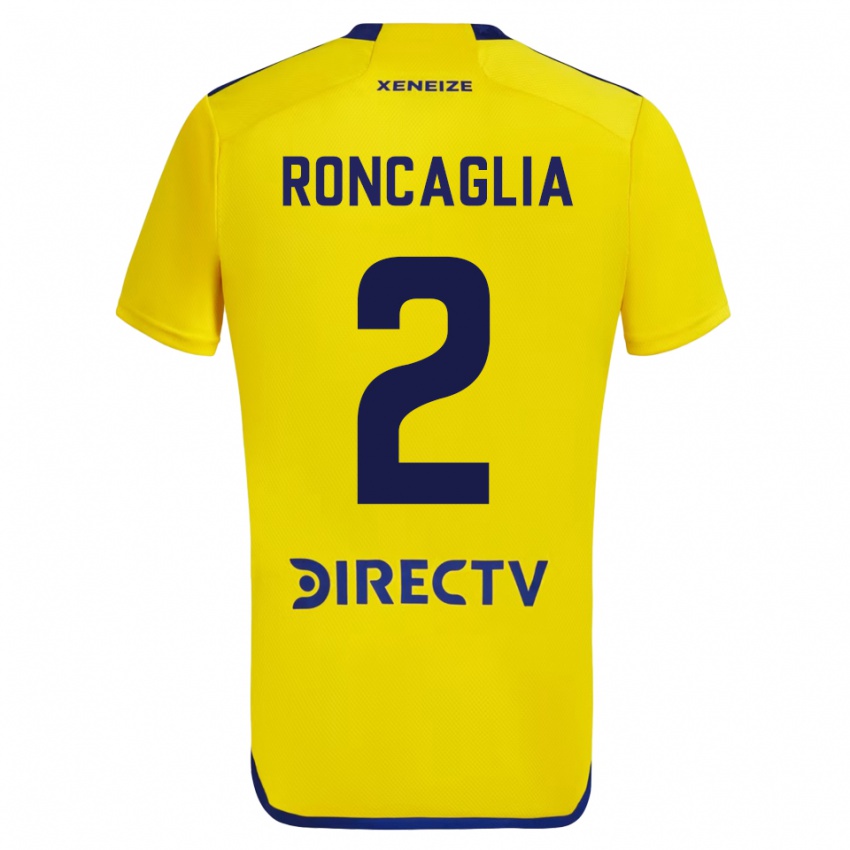 Børn Facundo Roncaglia #2 Gul Udebane Spillertrøjer 2023/24 Trøje T-Shirt
