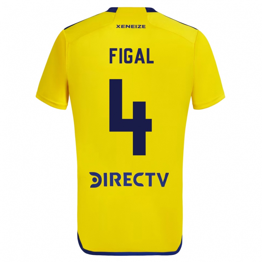 Børn Nicolás Figal #4 Gul Udebane Spillertrøjer 2023/24 Trøje T-Shirt