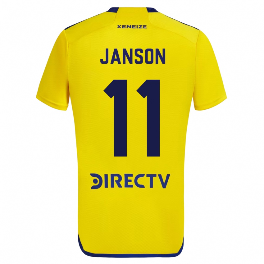 Børn Lucas Janson #11 Gul Udebane Spillertrøjer 2023/24 Trøje T-Shirt