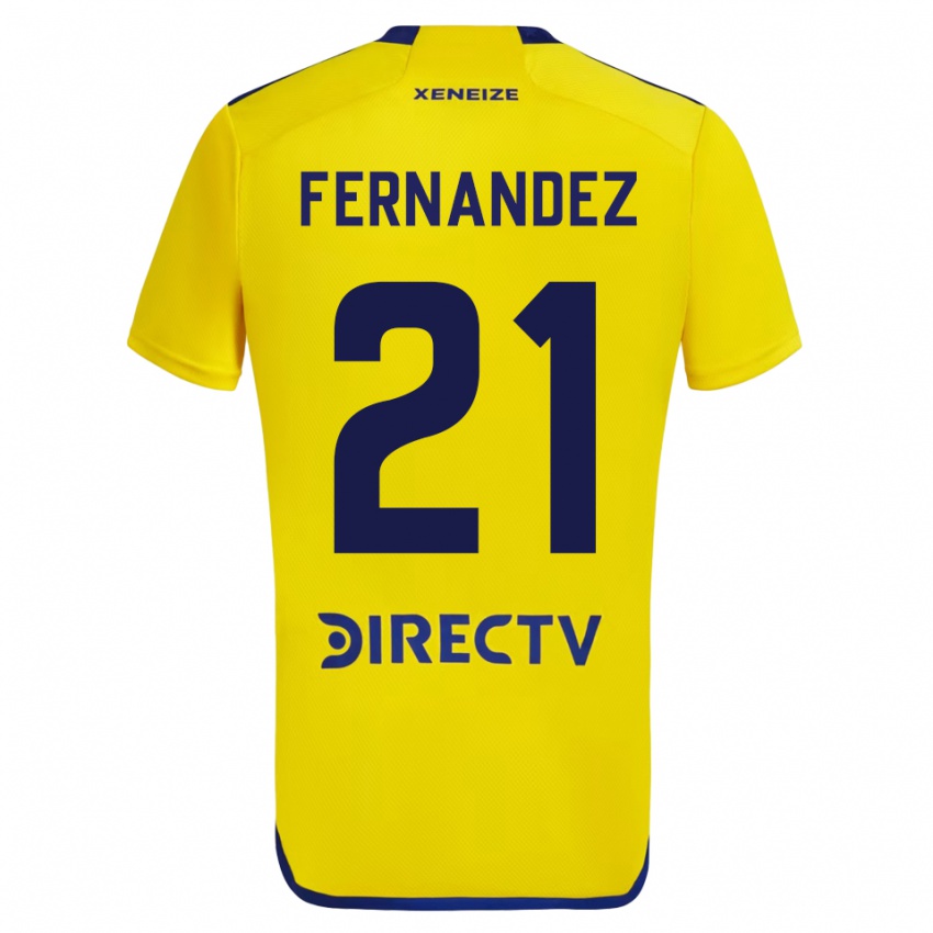 Børn Ezequiel Fernandez #21 Gul Udebane Spillertrøjer 2023/24 Trøje T-Shirt