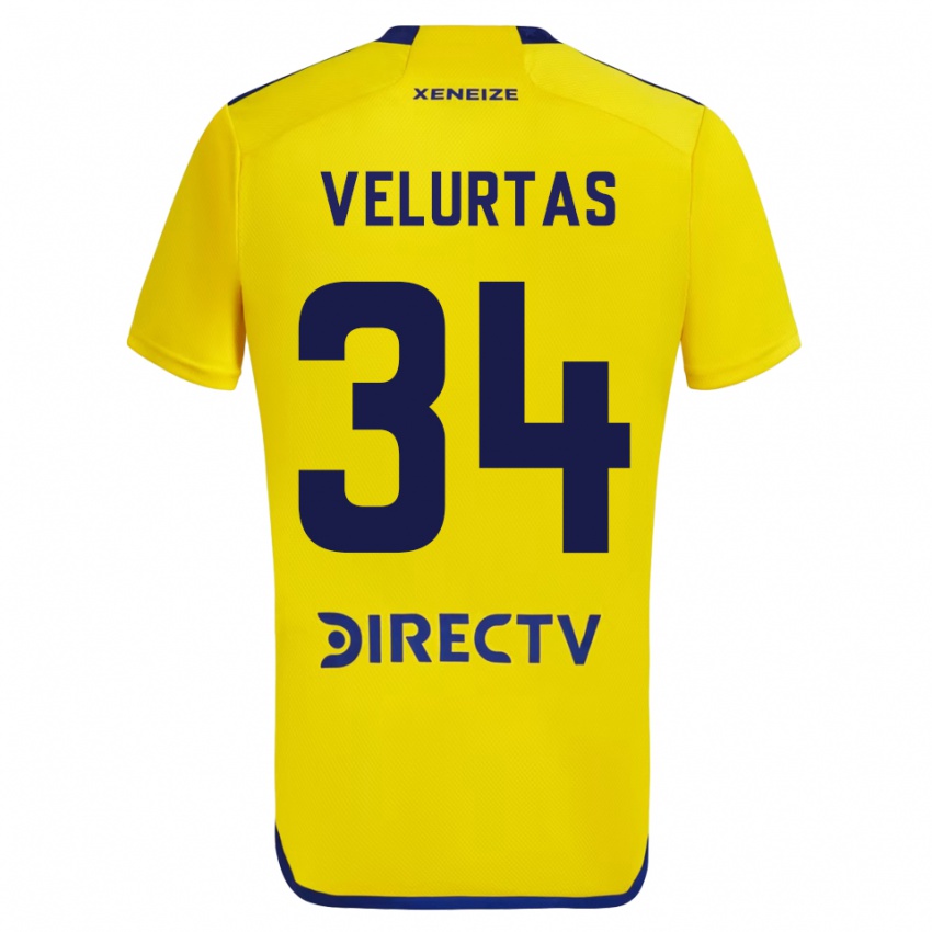 Børn Pedro Velurtas #34 Gul Udebane Spillertrøjer 2023/24 Trøje T-Shirt