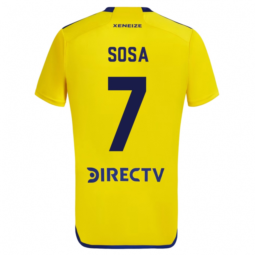 Børn Elián Sosa #7 Gul Udebane Spillertrøjer 2023/24 Trøje T-Shirt