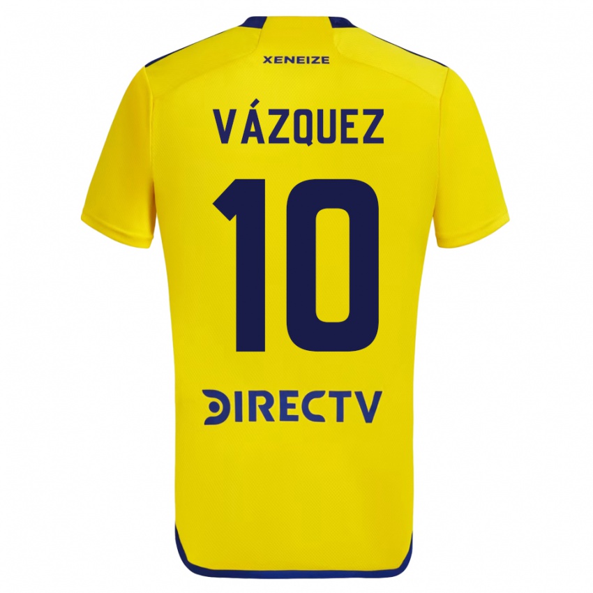 Børn Lucas Vázquez #10 Gul Udebane Spillertrøjer 2023/24 Trøje T-Shirt