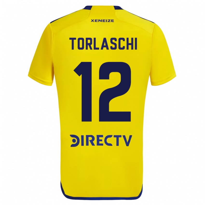 Børn Lucas Torlaschi #12 Gul Udebane Spillertrøjer 2023/24 Trøje T-Shirt