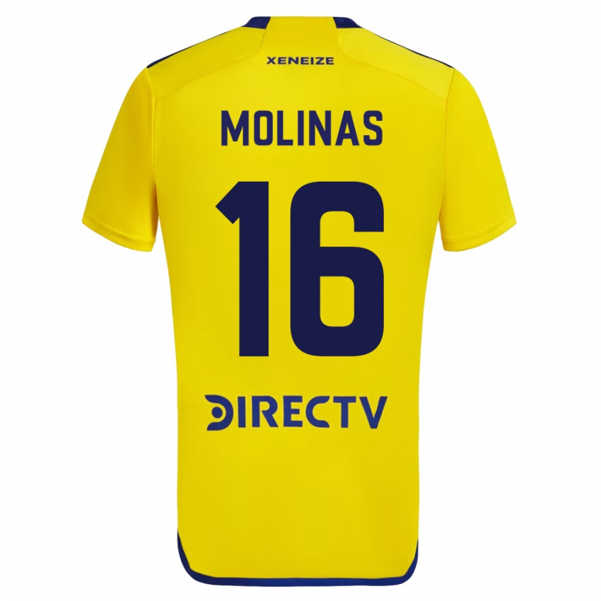 Børn Aaron Molinas #16 Gul Udebane Spillertrøjer 2023/24 Trøje T-Shirt
