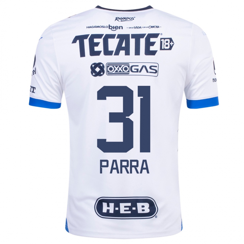 Børn Daniel Parra #31 Hvid Udebane Spillertrøjer 2023/24 Trøje T-Shirt