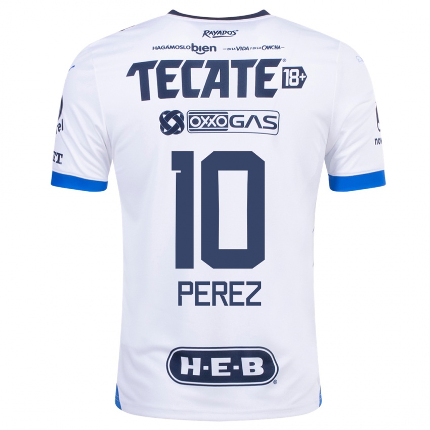 Børn Nicole Perez #10 Hvid Udebane Spillertrøjer 2023/24 Trøje T-Shirt
