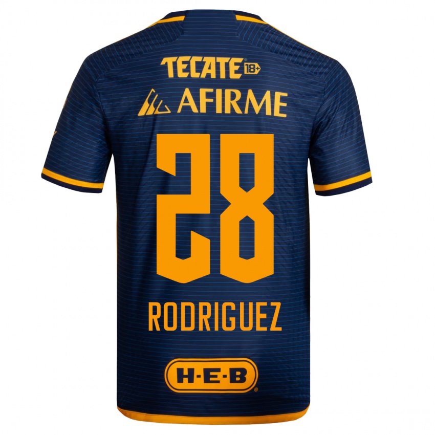 Børn Luis Rodriguez #28 Mørkeblå Udebane Spillertrøjer 2023/24 Trøje T-Shirt