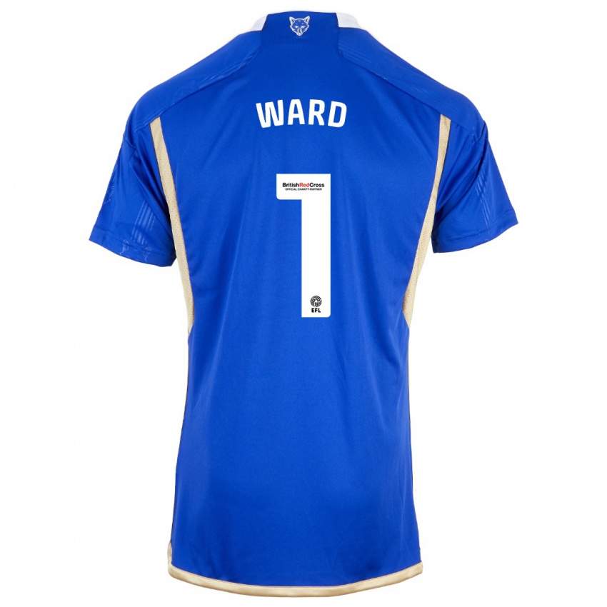 Mænd Danny Ward #1 Kongeblå Hjemmebane Spillertrøjer 2023/24 Trøje T-Shirt