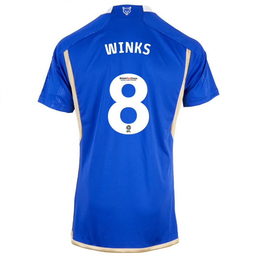 Mænd Harry Winks #8 Kongeblå Hjemmebane Spillertrøjer 2023/24 Trøje T-Shirt