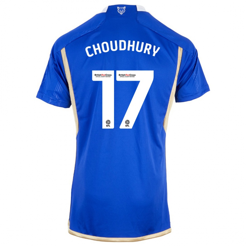 Mænd Hamza Choudhury #17 Kongeblå Hjemmebane Spillertrøjer 2023/24 Trøje T-Shirt