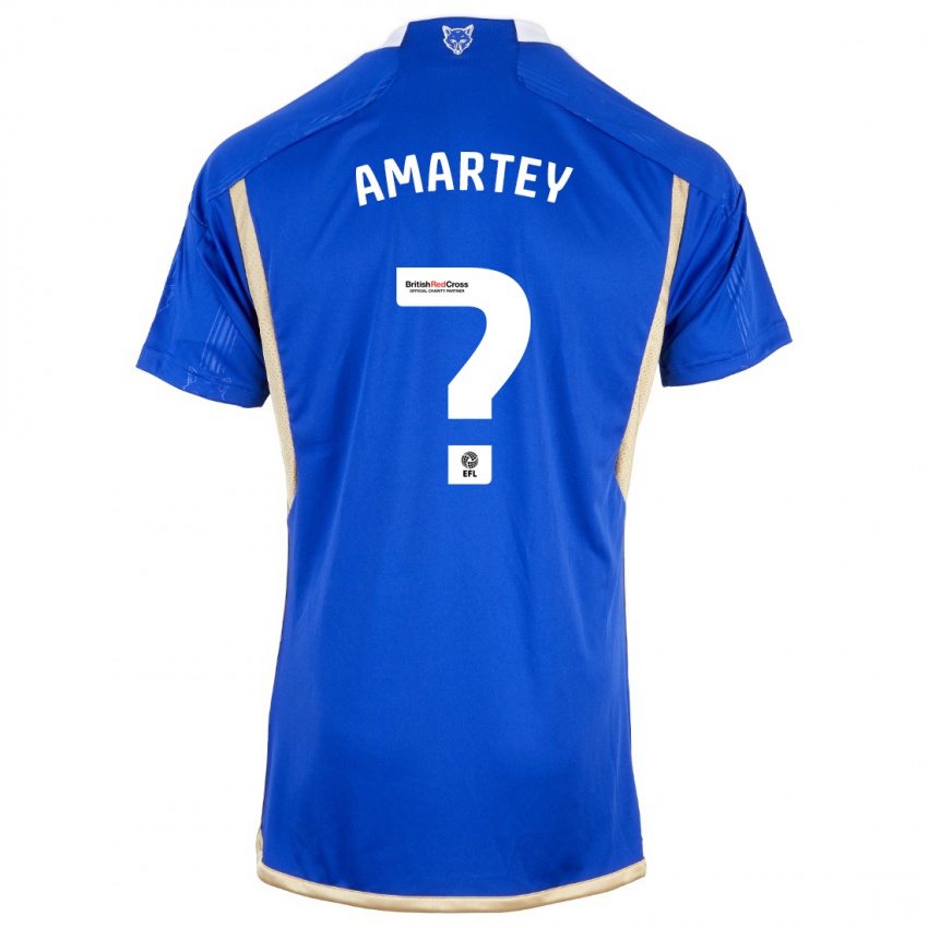 Mænd Bobby Amartey #0 Kongeblå Hjemmebane Spillertrøjer 2023/24 Trøje T-Shirt