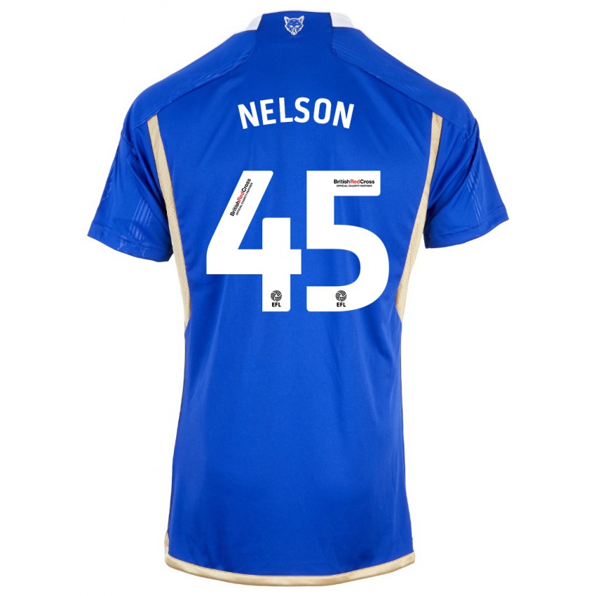 Mænd Ben Nelson #45 Kongeblå Hjemmebane Spillertrøjer 2023/24 Trøje T-Shirt