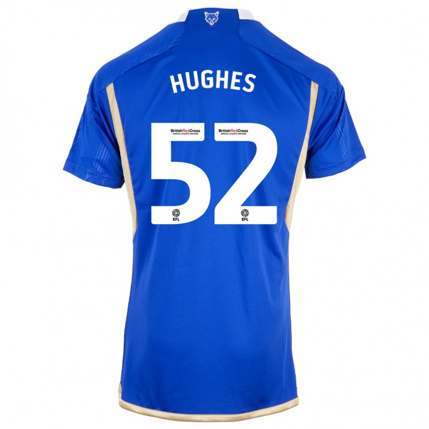 Mænd Iestyn Hughes #52 Kongeblå Hjemmebane Spillertrøjer 2023/24 Trøje T-Shirt