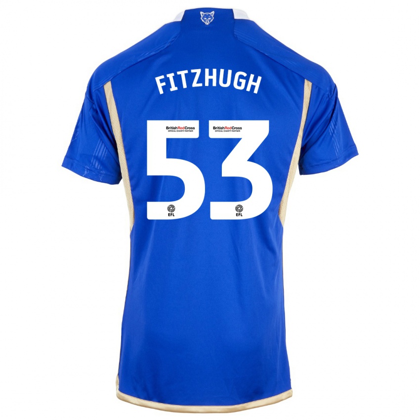 Mænd Ethan Fitzhugh #53 Kongeblå Hjemmebane Spillertrøjer 2023/24 Trøje T-Shirt