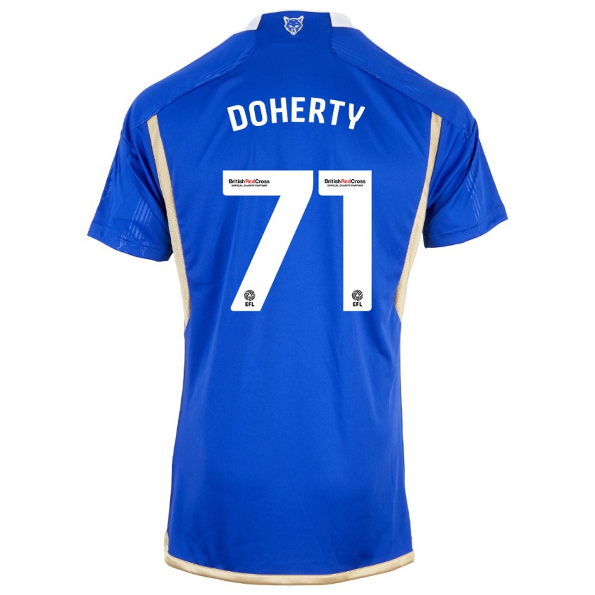 Mænd Arlo Doherty #71 Kongeblå Hjemmebane Spillertrøjer 2023/24 Trøje T-Shirt