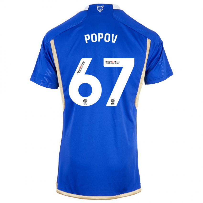Mænd Chris Popov #67 Kongeblå Hjemmebane Spillertrøjer 2023/24 Trøje T-Shirt