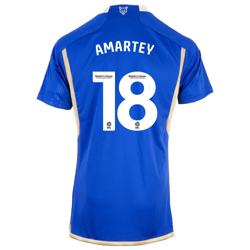 Mænd Daniel Amartey #18 Kongeblå Hjemmebane Spillertrøjer 2023/24 Trøje T-Shirt