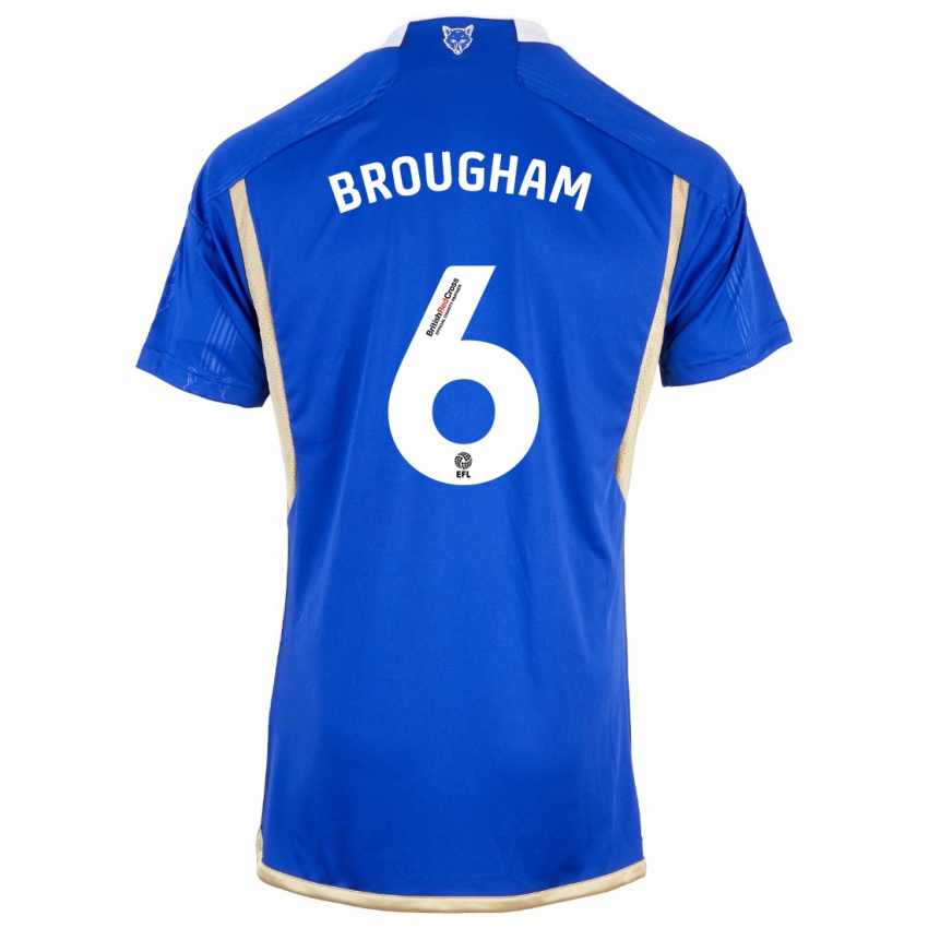 Mænd Georgia Brougham #6 Kongeblå Hjemmebane Spillertrøjer 2023/24 Trøje T-Shirt