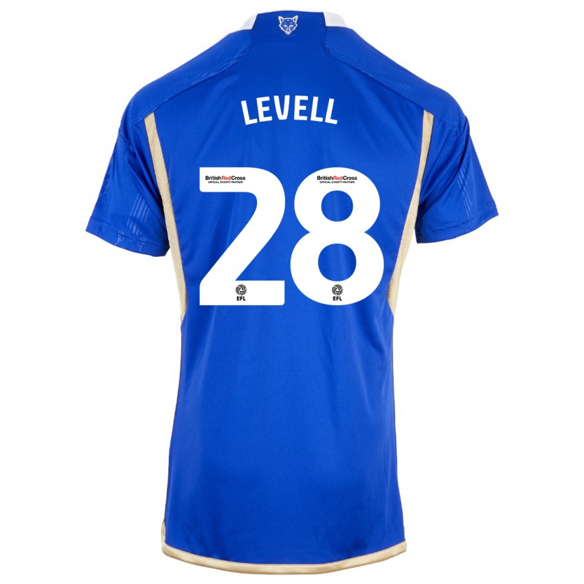 Mænd Kirstie Levell #28 Kongeblå Hjemmebane Spillertrøjer 2023/24 Trøje T-Shirt