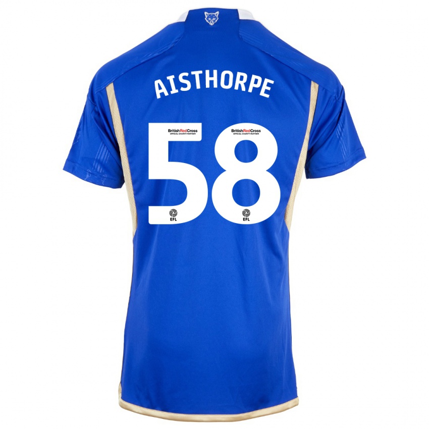 Mænd Bailey Aisthorpe #58 Kongeblå Hjemmebane Spillertrøjer 2023/24 Trøje T-Shirt