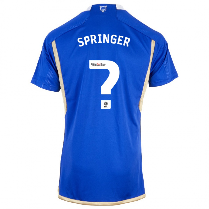 Mænd Jahquan Springer #0 Kongeblå Hjemmebane Spillertrøjer 2023/24 Trøje T-Shirt