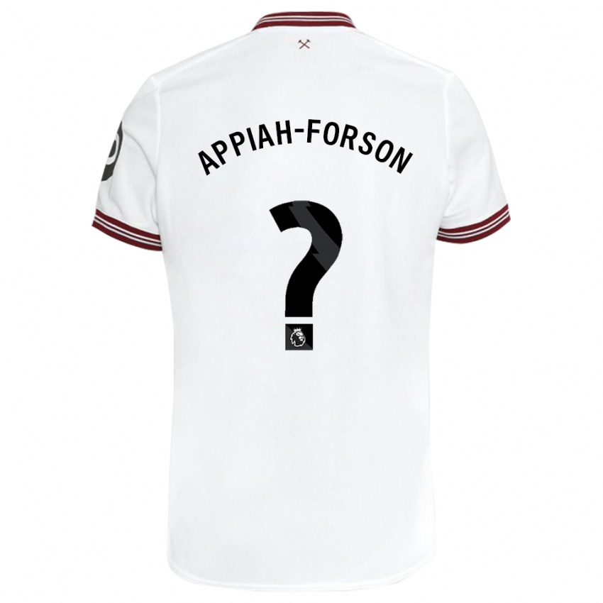 Mænd Keenan Appiah-Forson #0 Hvid Udebane Spillertrøjer 2023/24 Trøje T-Shirt
