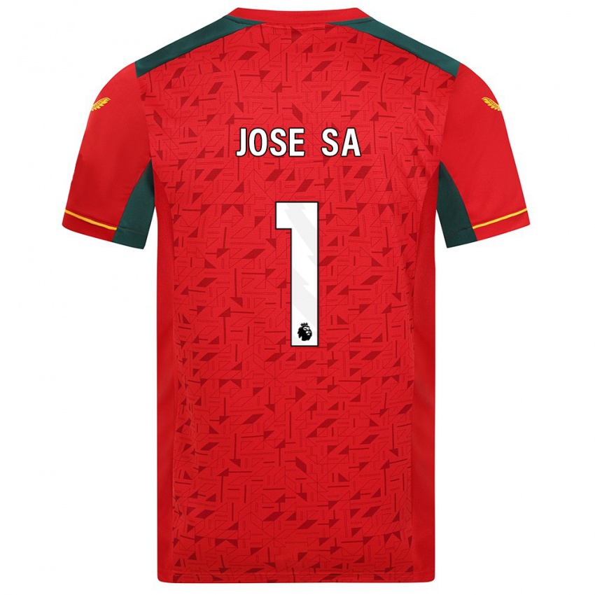 Mænd Jose Sa #1 Rød Udebane Spillertrøjer 2023/24 Trøje T-Shirt