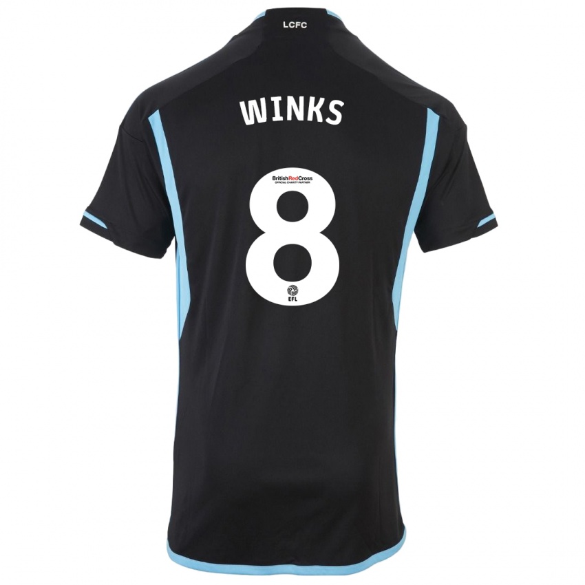 Mænd Harry Winks #8 Sort Udebane Spillertrøjer 2023/24 Trøje T-Shirt