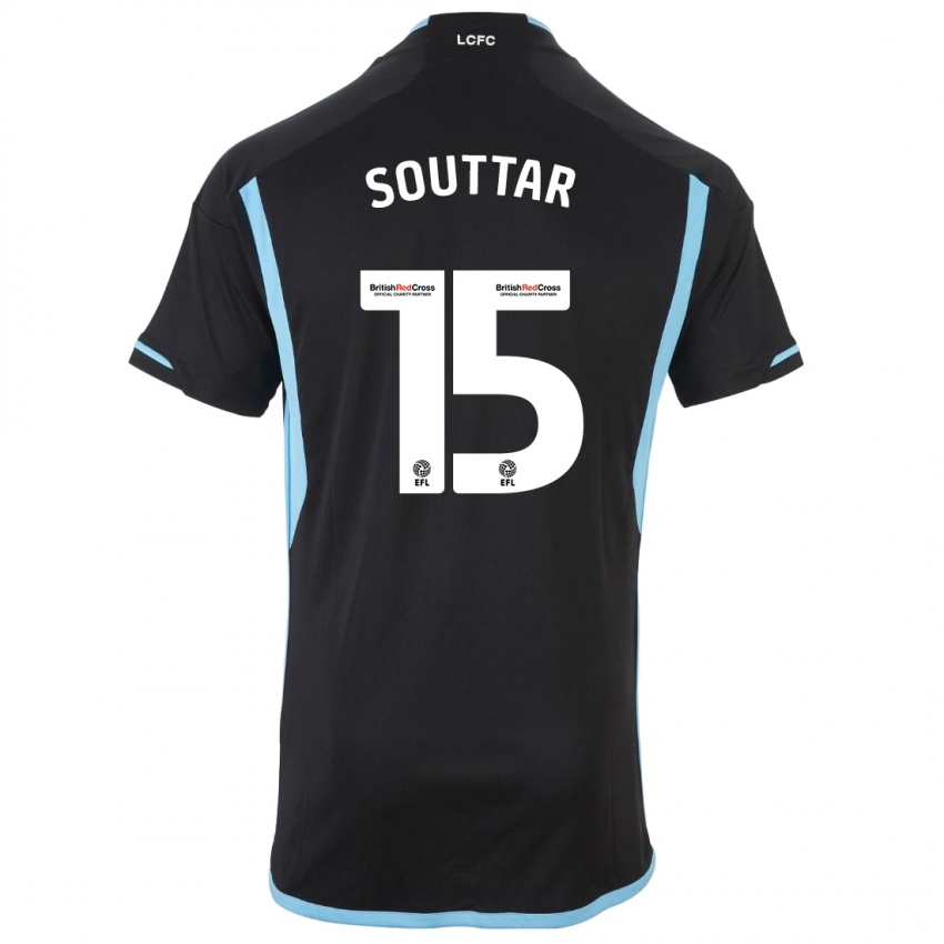 Mænd Harry Souttar #15 Sort Udebane Spillertrøjer 2023/24 Trøje T-Shirt
