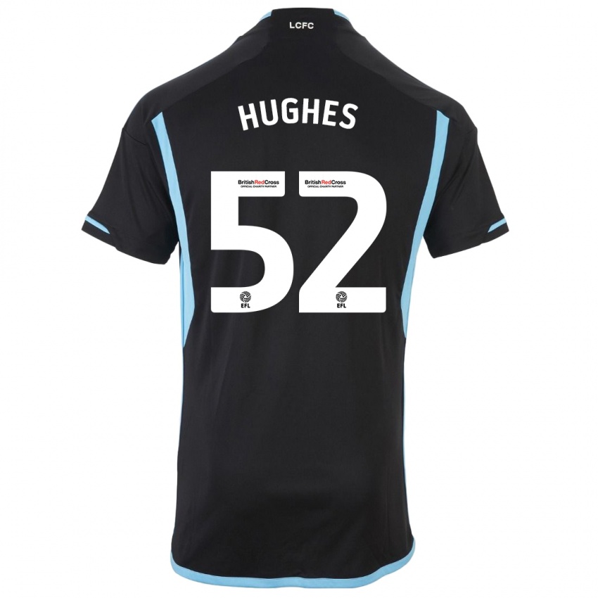 Mænd Iestyn Hughes #52 Sort Udebane Spillertrøjer 2023/24 Trøje T-Shirt