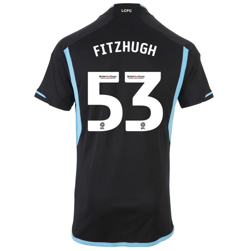 Mænd Ethan Fitzhugh #53 Sort Udebane Spillertrøjer 2023/24 Trøje T-Shirt