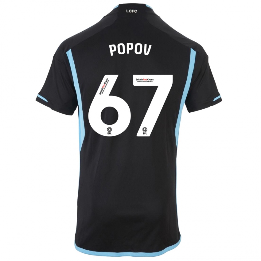 Mænd Chris Popov #67 Sort Udebane Spillertrøjer 2023/24 Trøje T-Shirt
