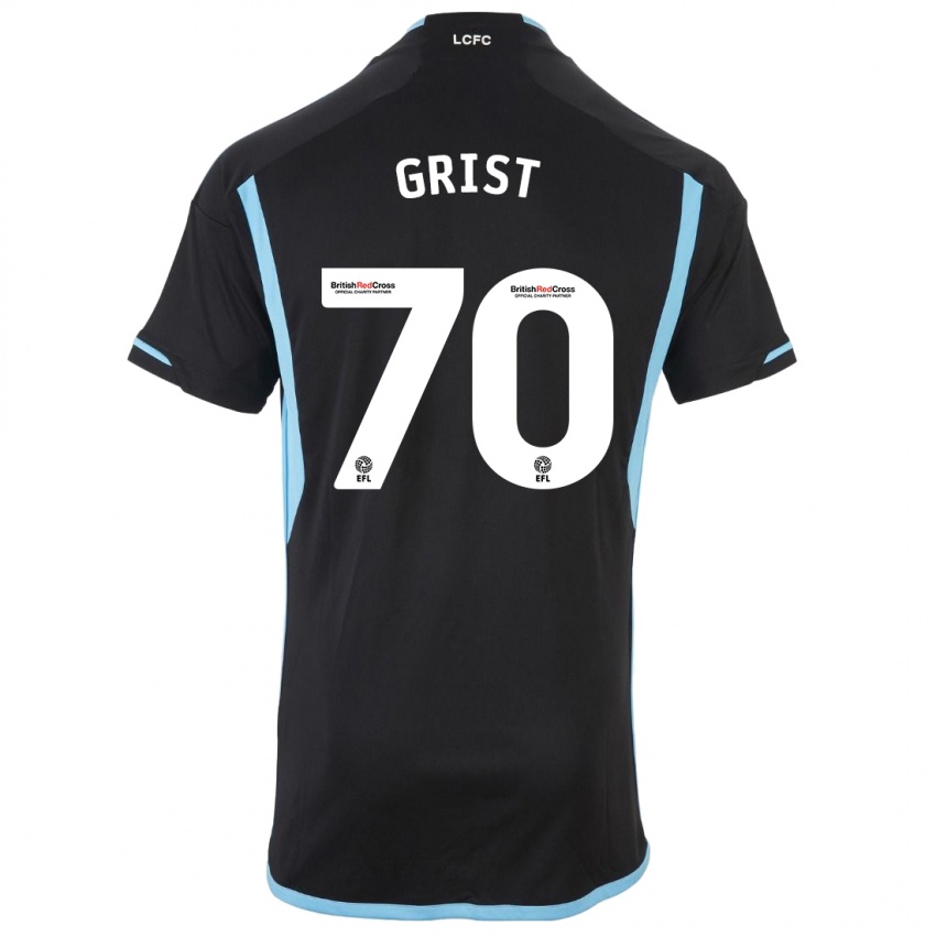 Mænd Ben Grist #70 Sort Udebane Spillertrøjer 2023/24 Trøje T-Shirt
